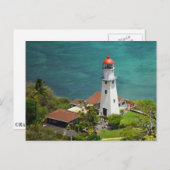 Carte postale du phare Diamond Head (Devant / Derrière)