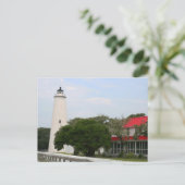 Carte postale du phare d'Ocracoke (Debout devant)