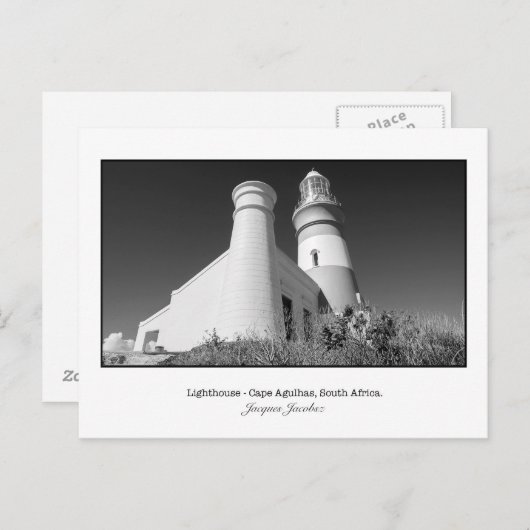 Carte postale du phare du Cap Agulhas (Devant / Derrière)