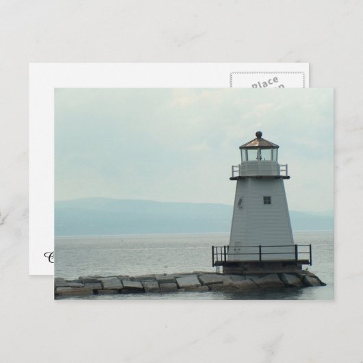 Carte postale du phare du lac Champlain (Devant / Derrière)
