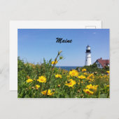 Carte postale du phare du Maine (Devant / Derrière)