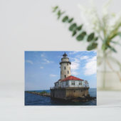 Carte postale du phare du port de Chicago (Debout devant)