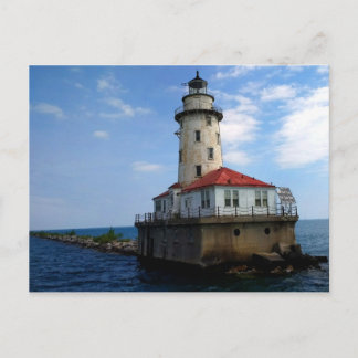 Carte postale du phare du port de Chicago