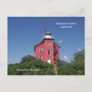 Carte postale du phare Marquette Harbour