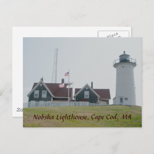 Carte postale du phare Nobska (Devant / Derrière)