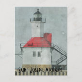 Carte postale du phare Saint Joseph Michigan (Devant)