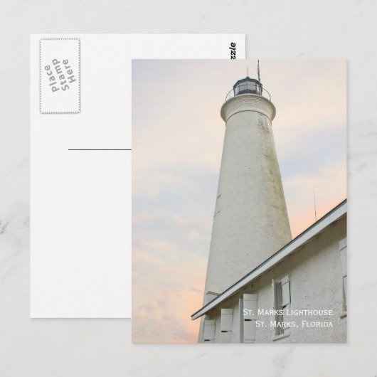 Carte postale du phare St. Marks (Devant / Derrière)
