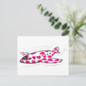 Carte postale du plan cardiaque rose (Debout devant)