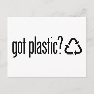 Carte Postale du plastique ?Panneau de recyclage