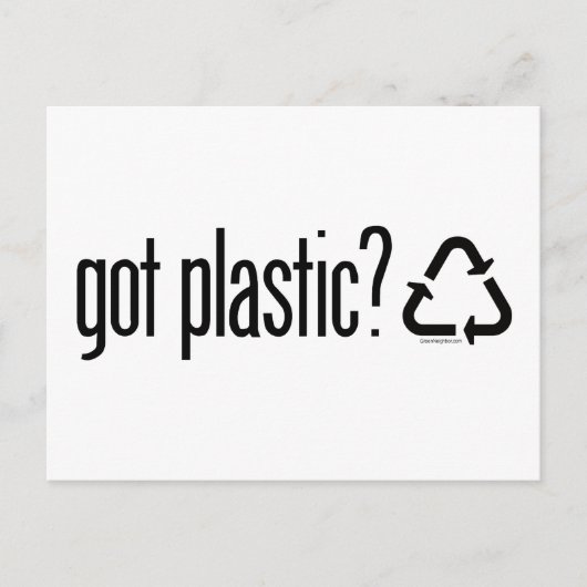 Carte Postale du plastique ?Panneau de recyclage (Devant)