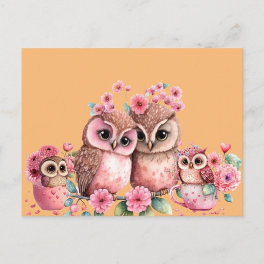 Carte postale du plus mignon hibou (Devant)