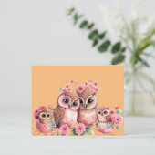 Carte postale du plus mignon hibou (Debout devant)