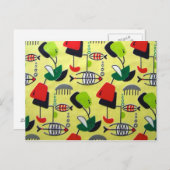 Carte postale du poisson atomique moderne du milie (Devant / Derrière)