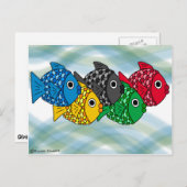 Carte postale du poisson olympique (Devant / Derrière)