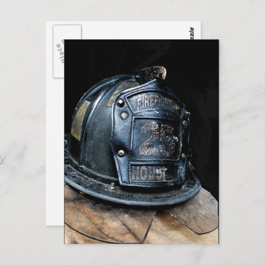 Carte postale du pompier de Houston (Devant / Derrière)