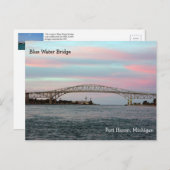Carte postale du pont Blue Water (Devant / Derrière)