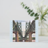 Carte postale du pont commémoratif de l'Iowa-Illin (Debout devant)