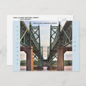 Carte postale du pont commémoratif de l'Iowa-Illin (Devant / Derrière)