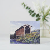 Carte postale du pont couvert (Debout devant)