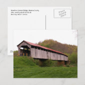 Carte postale du pont couvert de Knowlton (Devant / Derrière)