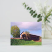 Carte postale du pont couvert du chemin Cain (Debout devant)