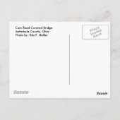 Carte postale du pont couvert du chemin Cain (Dos)