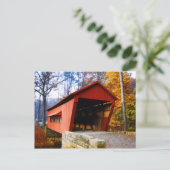 Carte postale du pont couvert George Hutchins (Debout devant)