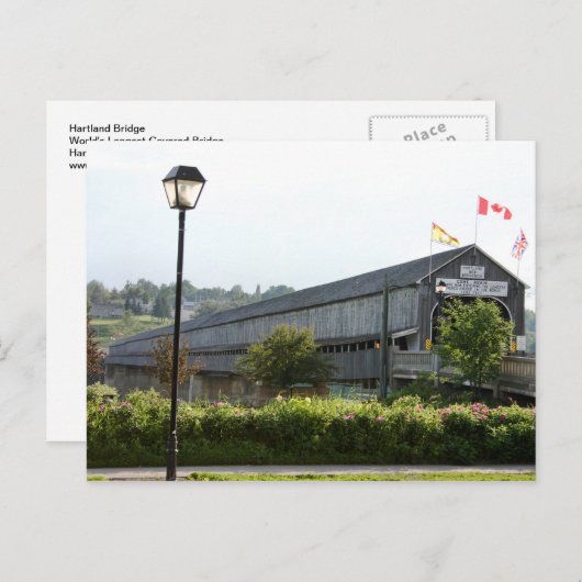 Carte postale du pont couvert le plus long du Hart (Devant / Derrière)