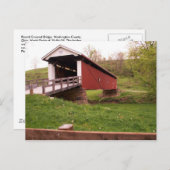 Carte postale du pont couvert Rinard (Devant / Derrière)