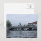 Carte postale du pont d'Amsterdam (Devant / Derrière)