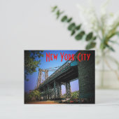Carte postale du pont de New York (Debout devant)