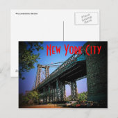 Carte postale du pont de New York (Devant / Derrière)