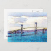 Carte postale du pont de Newport (Devant / Derrière)