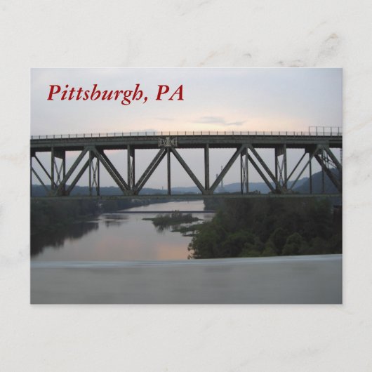 Carte postale du pont de Pittsburgh (Devant)