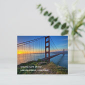 Carte postale du pont Golden Gate (Debout devant)