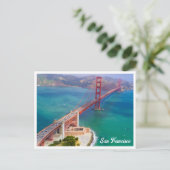 Carte postale du pont Golden Gate de San Francisco (Debout devant)