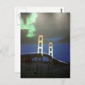 Carte postale du pont Mackinaw (Devant / Derrière)