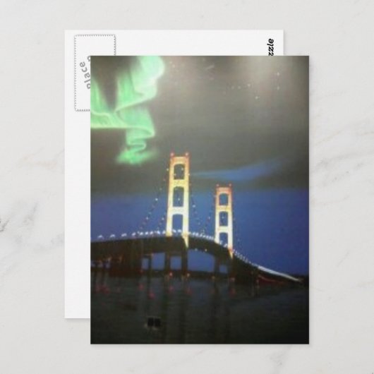 Carte postale du pont Mackinaw (Devant / Derrière)