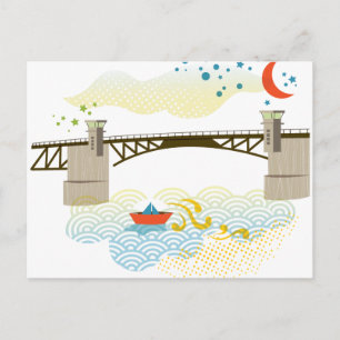 Carte postale du pont Morrison Portland