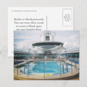 Carte postale du pool de navires de croisière (Devant / Derrière)