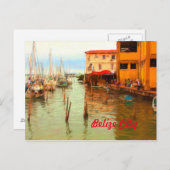 Carte postale du port de Belize City (Devant / Derrière)