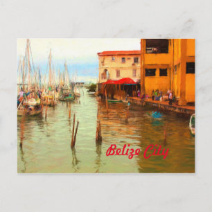 Carte postale du port de Belize City