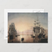 Carte postale du port de Boston (Devant / Derrière)