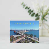Carte postale du port de Las Palmas de Gran Canari (Debout devant)