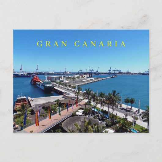 Carte postale du port de Las Palmas de Gran Canari (Devant)