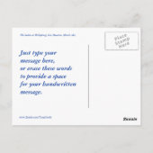 Carte postale du port de Philipsburg (Dos)