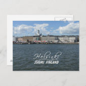 Carte postale du port d'Helsinki, personnaliser (Devant / Derrière)