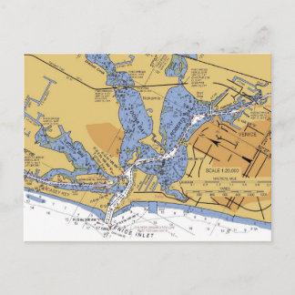 Carte postale du port nautique de Venise, Floride
