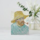 Carte postale du portrait de Van Gogh avec pipe (Debout devant)