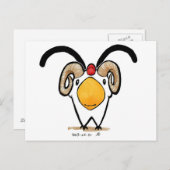 Carte postale du poulet du Bélier (Devant / Derrière)